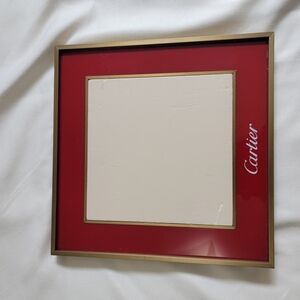 Cartier Red and Gold Square Photo Frame